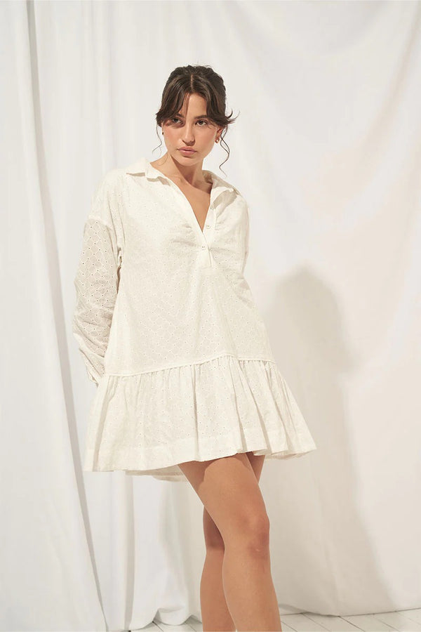 Mon Renn Lumiere Mini Dress - Meringue