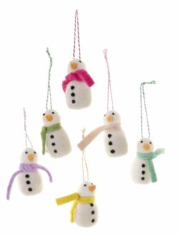 Merry & Bright Snow Man Ornament