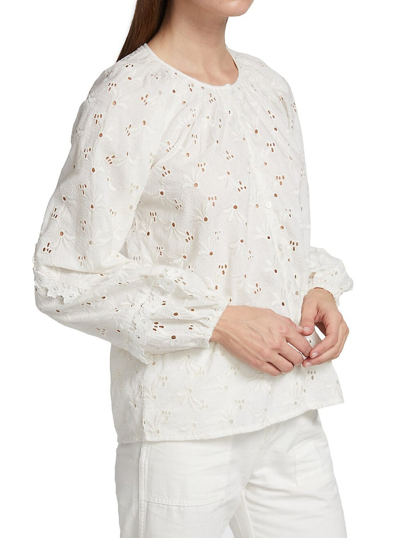 Alicia Bell Callie Blouse - White/Eyelet