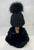 Linda Richards Solid Rex Fur Infinity Scarf - Black