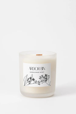 Ardor Bin Wood Wick Botanical Candle - Sandalwood Night