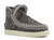 Mou Boots Eskimo Sneaker with Lasered Stars and Microstuds - Charcoal