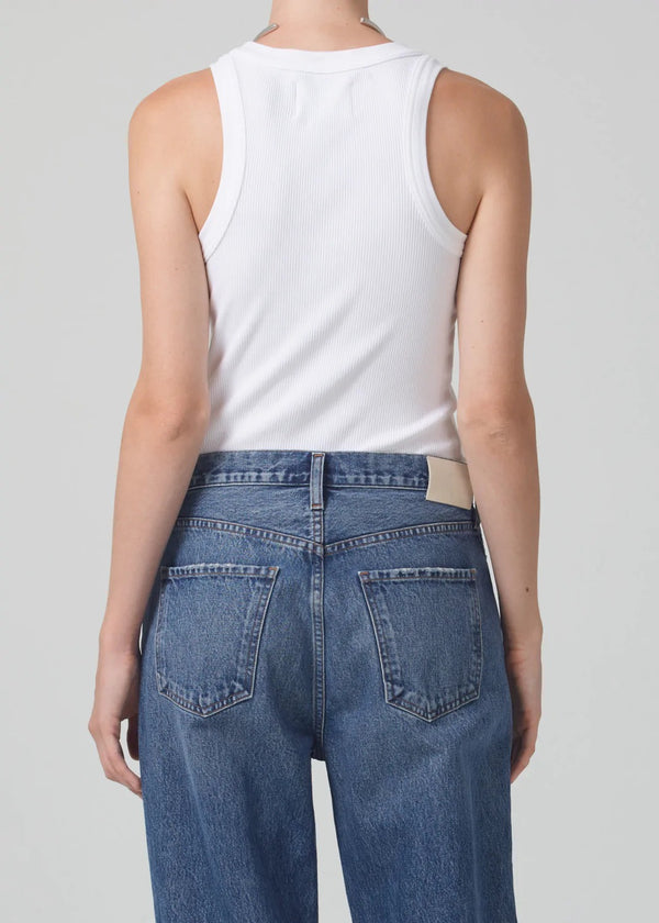 Isabel Rib Tank - White