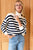 Emerson Fry Carolyn Funnel Neck Sweater - Navy French Stripe