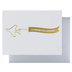 Chez Gagne Banner Congratulations Airplane PaperClip Card