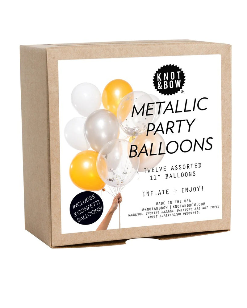 Knot & Bow Party Balloons - Metallic