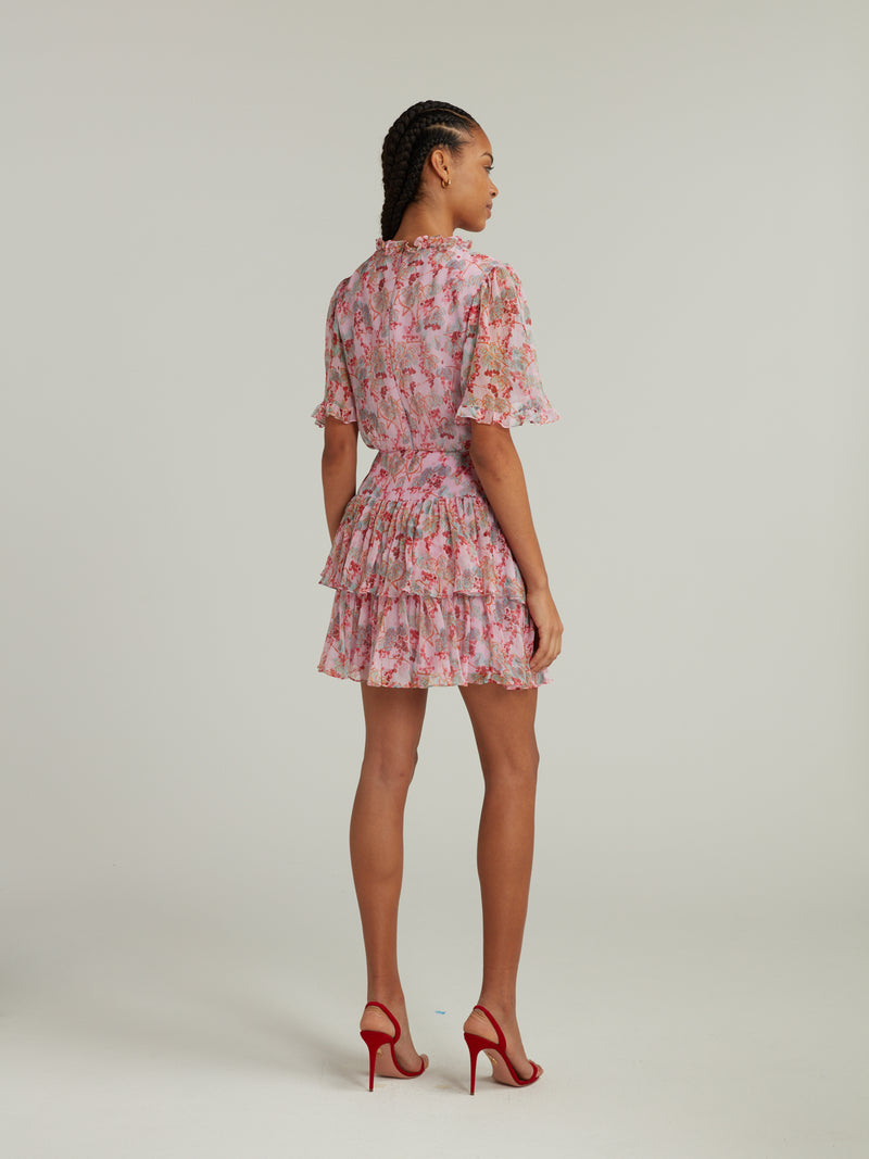 Saloni Ava-D Dress - Mulberry Blush