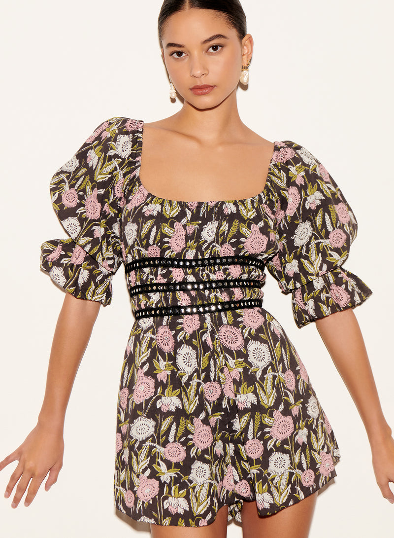 Saylor Allegra Romper - Floral Block