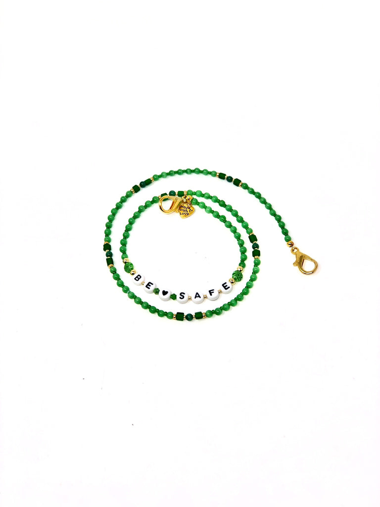 'Be Safe' Mask Chain - Green