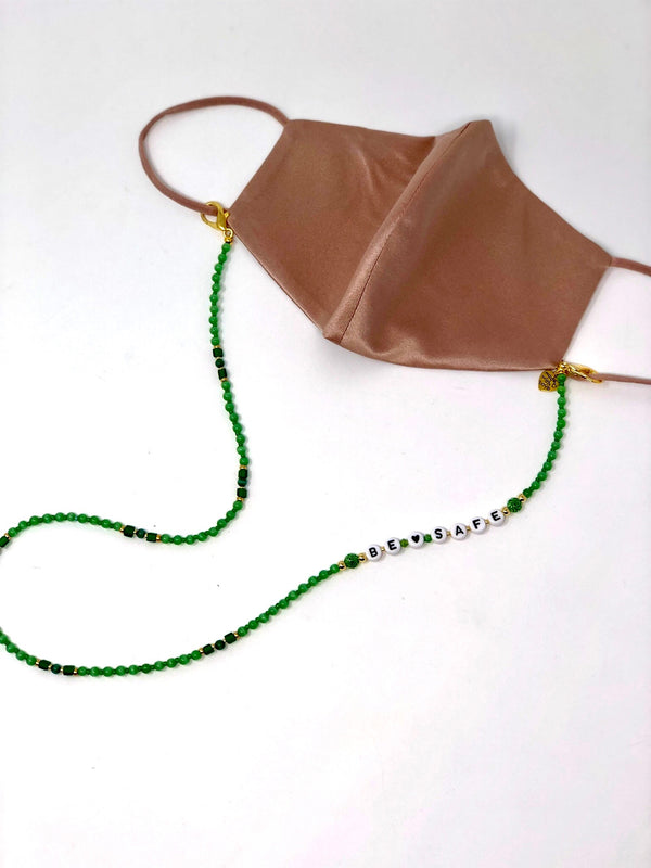 'Be Safe' Mask Chain - Green