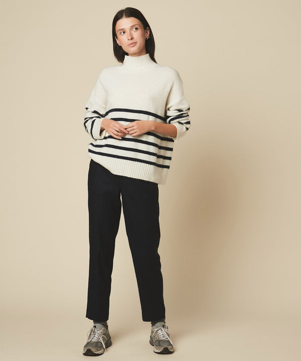 Hartford Myrina Striped Sweater - Blue/White