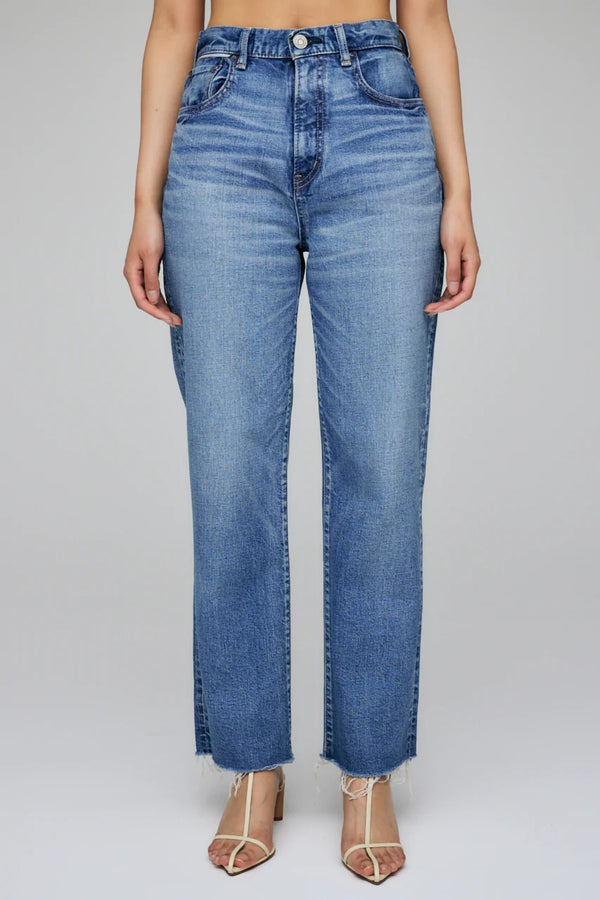 Evelyn Crop Straight Hi - Blue