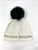 Mitchie’s White F*cking Freezing Knitted Hat with Fox Pom Pom