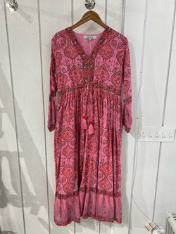 Bella Tu Gia 50" Drawstring Dress - Pink