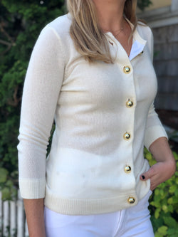 Cortland Park Uptown Girl - Gold Button Cardi