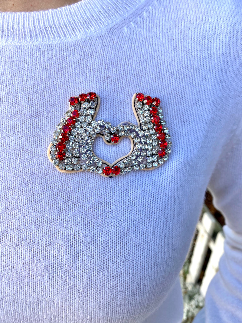 Never A Wallflower Heart Fingers Sweater