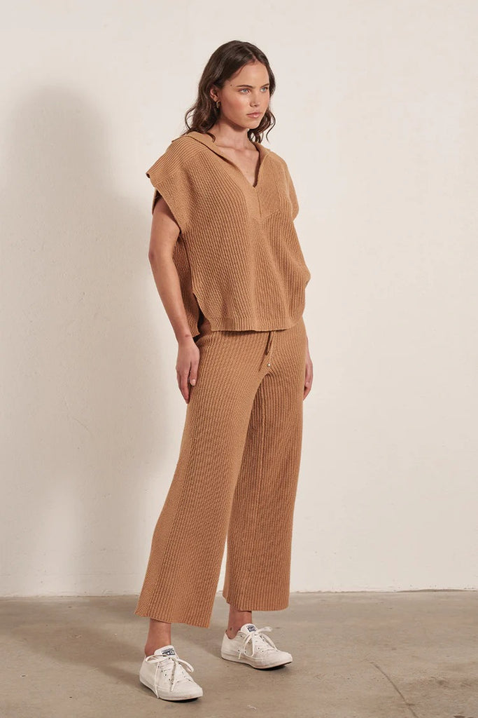 Lennon Knit Pant - Camel