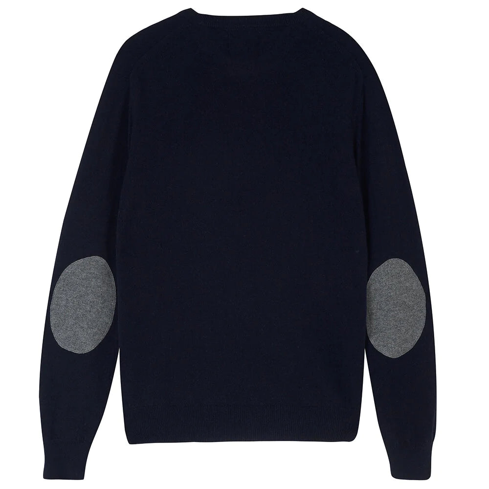 Mens Elbow Patch Crew - Navy/Gray – Nell Mens Elbow Patch Crew - Navy/Gray – Nell