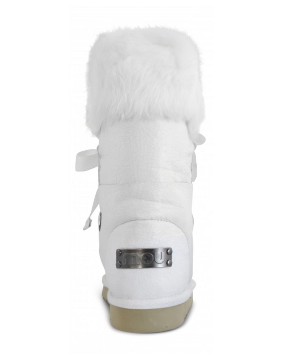 Mou Boots Eskimo Lace & Fur - White
