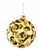 Glittered Bauble Ornament - Yellow Cheetah