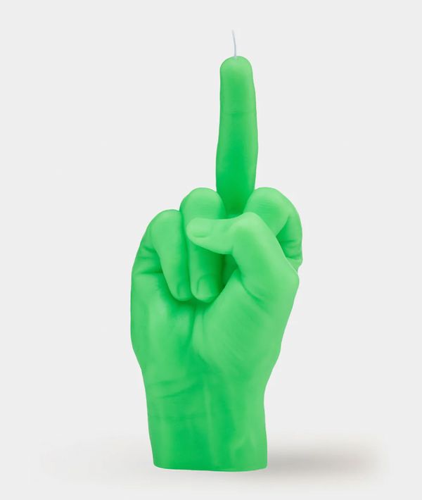 Middle Finger Candle - Neon Green