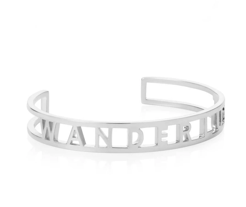 Jet Set Candy Wanderlust Sterling Silver Cuff Bracelet