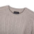 Jumper 1234 Mens Cable Crew Sweater - LT Brown