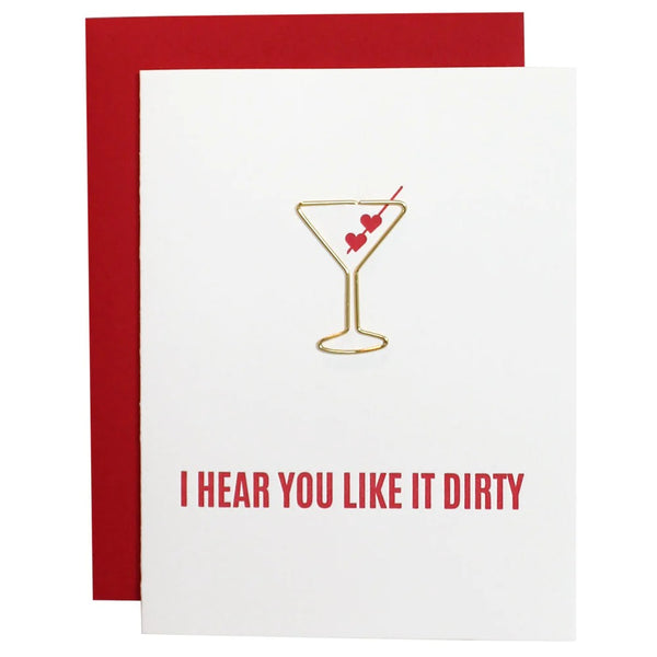 Chez Gagne Like It Dirty Martini Paperclip Card