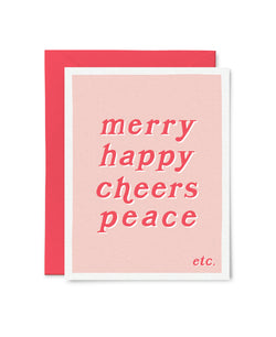 Tiny Hooray Merry Happy Etc. Card