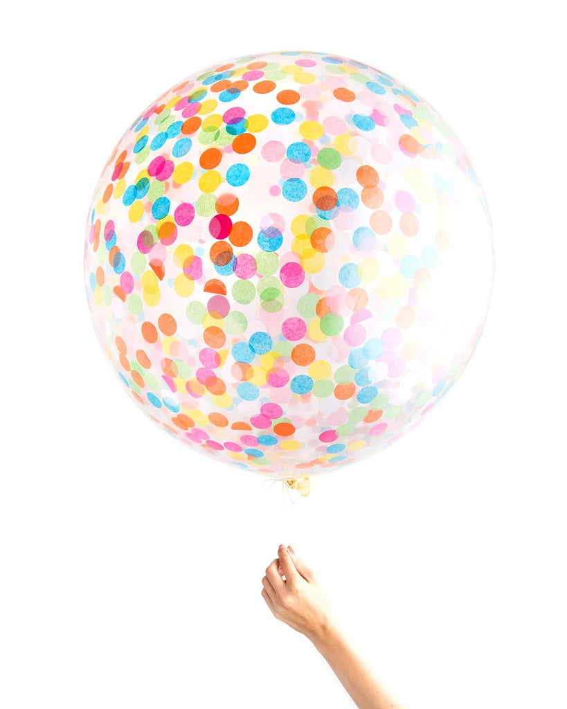 Knot & Bow Jumbo Confetti Balloon - Multicolor