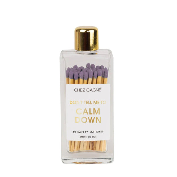 Calm Down Glass Bottle Matches