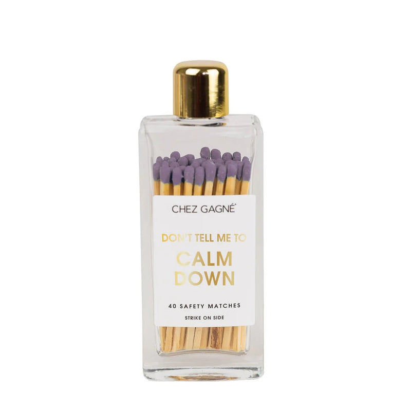 Calm Down Glass Bottle Matches