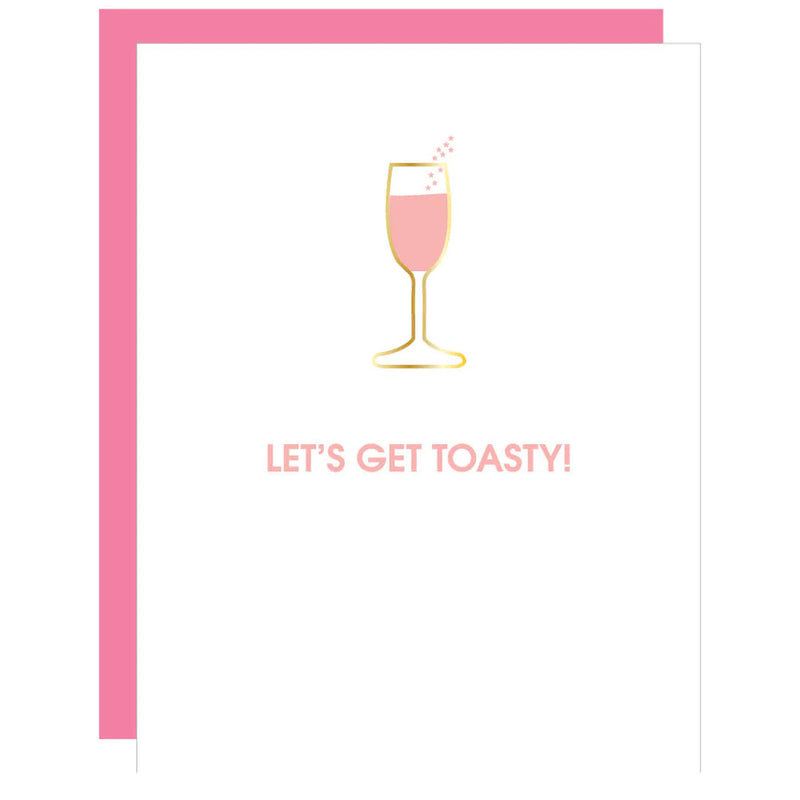 Chez Gagne Let's Get Toasty Champagne PaperClip Card