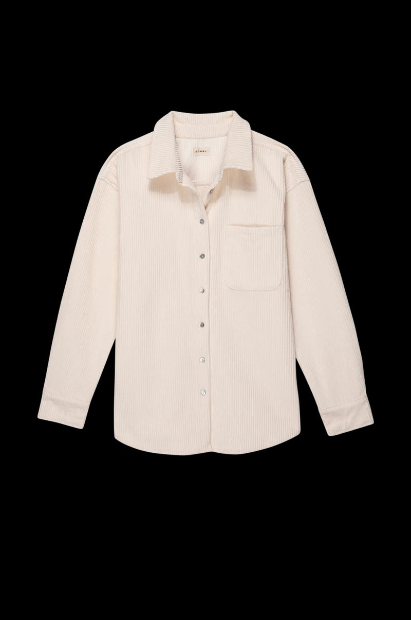 Donni Corduroy Button Down - Cream