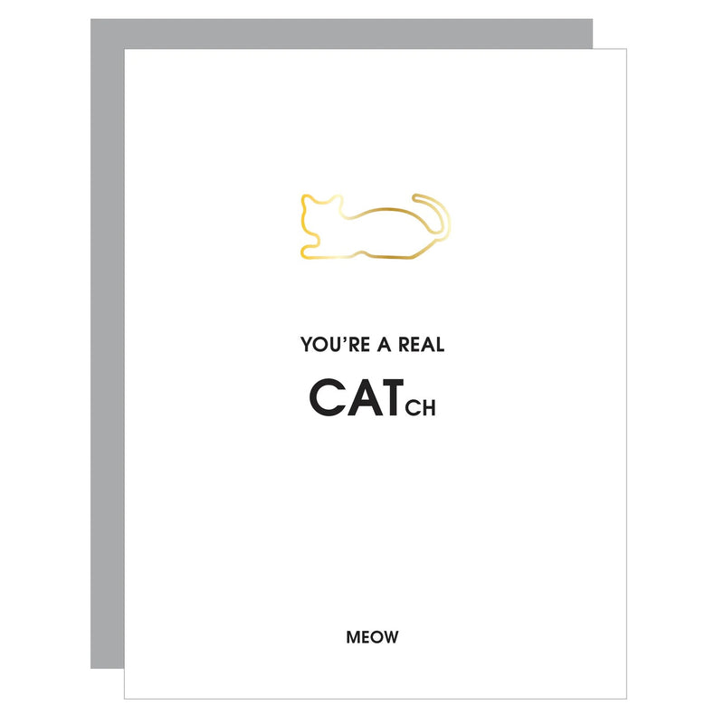 Chez Gagne You're A Real Cat-ch Paperclip Card