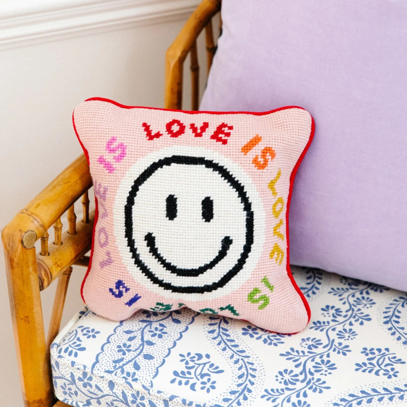 Love is Love Needlepoint Pillow