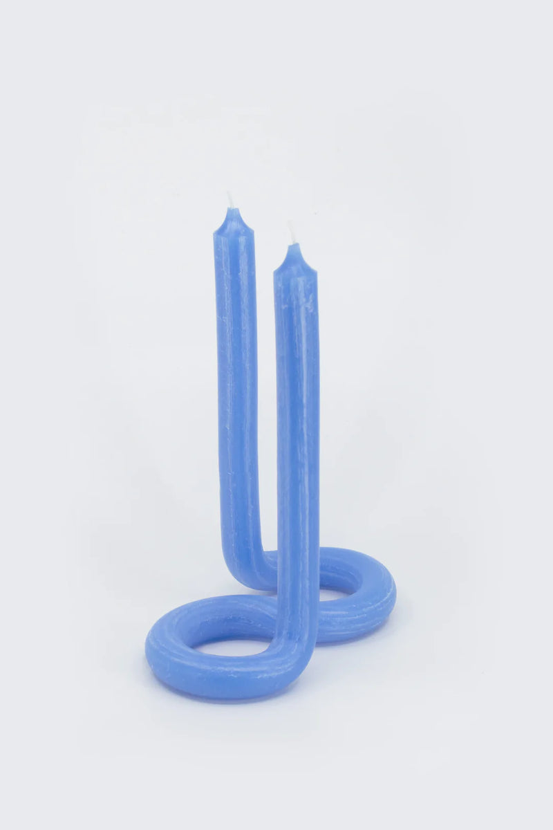 54 Celsius Twist Candle Sticks - Light Blue